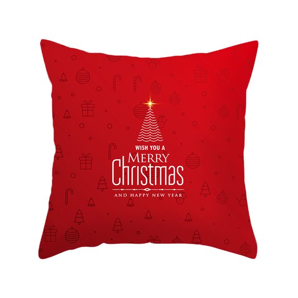 EGNMCR Taies d'Oreiller, Housses d'Oreiller Housse de Coussin de Noël Noël Bureau Maison Taie d'Oreiller en Flanelle Taie d'Oreiller Carrée