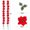 4m 20LED lights, variant on 2/3/4m Christmas Poinsettia Garland Artificial Flower Xmas String Light Indoor/Outdoor Holiday Decor Christmas 2023 Navidad Noel