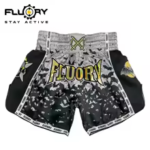 gray, variant on FLUORY Muay Thai Shorts Kid's Sanda Kickboxing Mixed Martial Arts Adult Training Boxing Pants Men's and Women's Printed Shorts