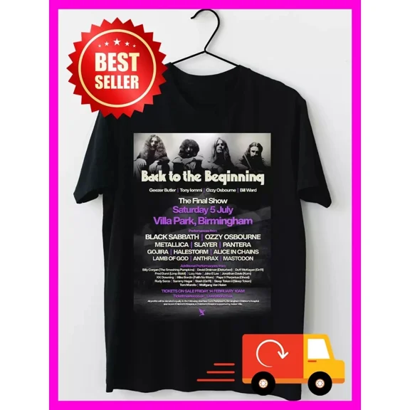 RARE Black Sabbaaaaath Back To The Beginning 2025 T-Shirt Black All Size Shirt Cool