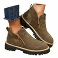 thumbnail image 3 of Women's Ankle Boots Sole Ankle Boots With Side Zipper Soft Suede Leather For Versatile Fashion And Everyday Comfort, 3 of 9