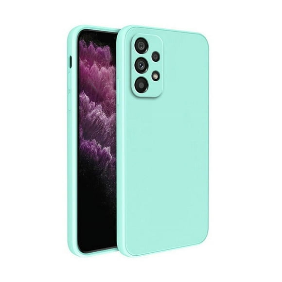 Phone Case for Samsung Galaxy A51 A71 A42 A52 A72 A23 A33 A53 A54 A73 A70 A50 5G A31 A21S A13 Soft Liquid Silicone Cover cyan blue For A54