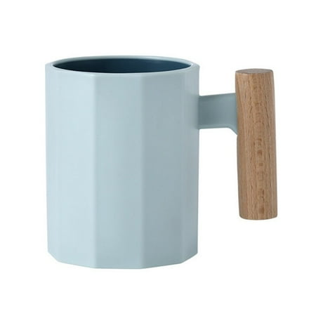 

Wooden Handle Toothbrush Cup Mouth Wash Cup Couple Brush Cup PP Drinking Mug Bathroom Tumbler Products