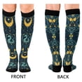 thumbnail image 4 of FORMRS Womens Knee High Socks Casual Long Thick Travel Daily Wear, 1 Pair, Green Dragon Flowers, 4 of 6