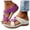 Purple, variant on Boho Flower Platform Wedge Slip on Sandals for Women 2025 Arch Support Comfort Low Heel Dress Walking Slides