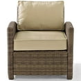 thumbnail image 3 of Afuera Living Contemporary Wicker Patio Chair in Brown and Sand, 3 of 7
