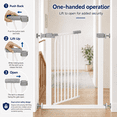 thumbnail image 6 of Fairy Baby 40" Tall 22.4"-24.6" Narrow Baby Safety Gate with Wall Protectors White Metal Gate, 6 of 9