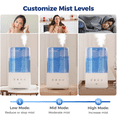 thumbnail image 4 of 6L Warm & Cool Mist Humidifiers for Bedroom, Top Fill Air Humidifier, 60H Runtime, 28dB Quiet Operation, Automatic Shut-off Switch, 12H Timer, for Home, Office, 4 of 7