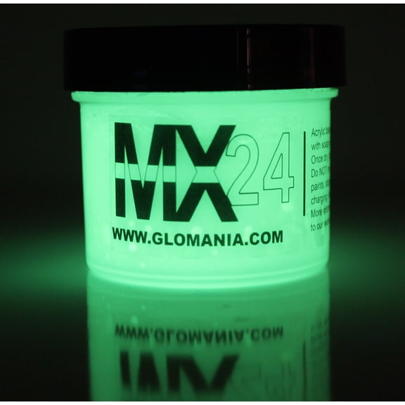 Glomania MX24 1 oz Green Gloss Acrylic Art Paints & Pigment Powders