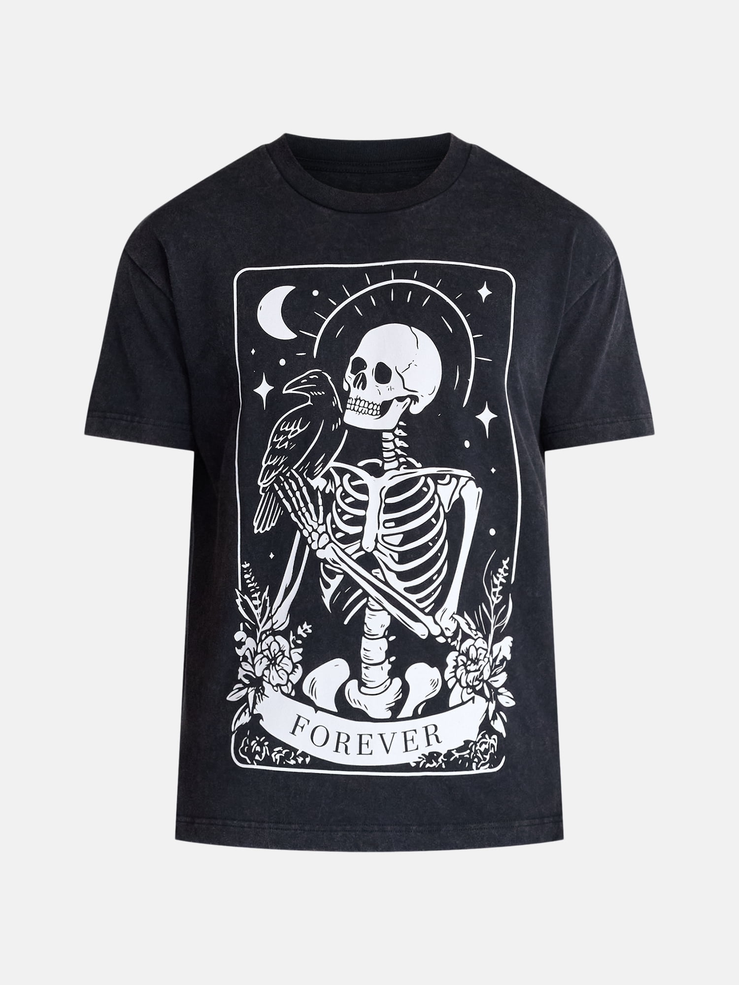 Halloween Boxy Fit Spooky Skeleton Forever Graphic Tee Shirt, Men's Sizes XS-4XLT