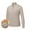 #112-Beige, variant on Handshe Men's Autumn Winter Casual Stand Collar Half-Zip Stretch Fleece-Lined Sweater, Long Sleeve Fashionable Thermal Top for Outdoor Hiking Camping,Plus Size