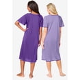 thumbnail image 2 of Only Necessities Plus Size 2-Pack Short Silky Gown, 2 of 6