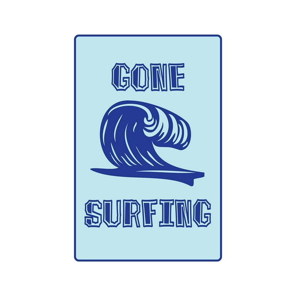 GONE SURFING -Aluminum Sign Aluminum Sign beach decor surfboard boogie board | Indoor/Outdoor | 14" Tall