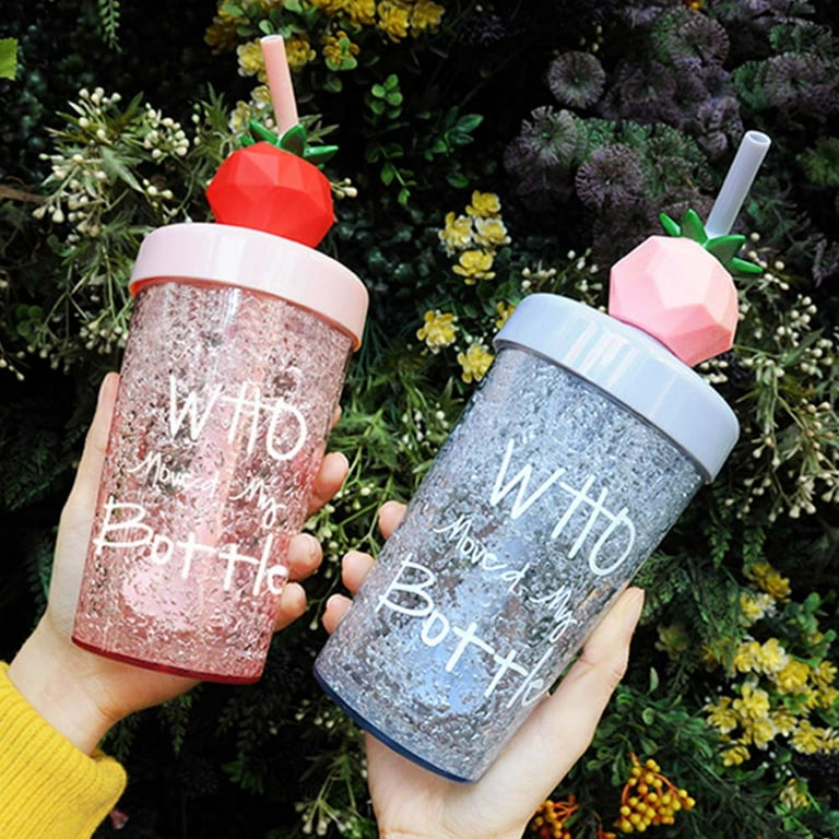 CreativeArrowy 270ml Cup Lemon Juice Baby Girl Straw Water Bottle Cup Kids  Drinking Cups with Lid Cup 