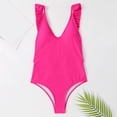 thumbnail image 2 of Gibobby Trajes de Baño Mujer Mujeres 1 pieza WebbingTank Trajes fruncidos Vintage Up Entrenamiento atlético Traje de baño Baño Deporte Control Traje de b(Rosa caliente,CH), 2 of 5