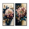 thumbnail image 2 of Designart "Pink and Deep Purple Zinnias I" Zinnias Framed Wall Art Set Of 2 - Pink Floral Framed Wall Art Set Of 2, 2 of 7