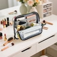 thumbnail image 7 of Standing Pencil Case with Base Large Capacity Stationery Pouch Pen Bag with Zipper for Women Men Christmas Design with Snowmen, 7 of 7