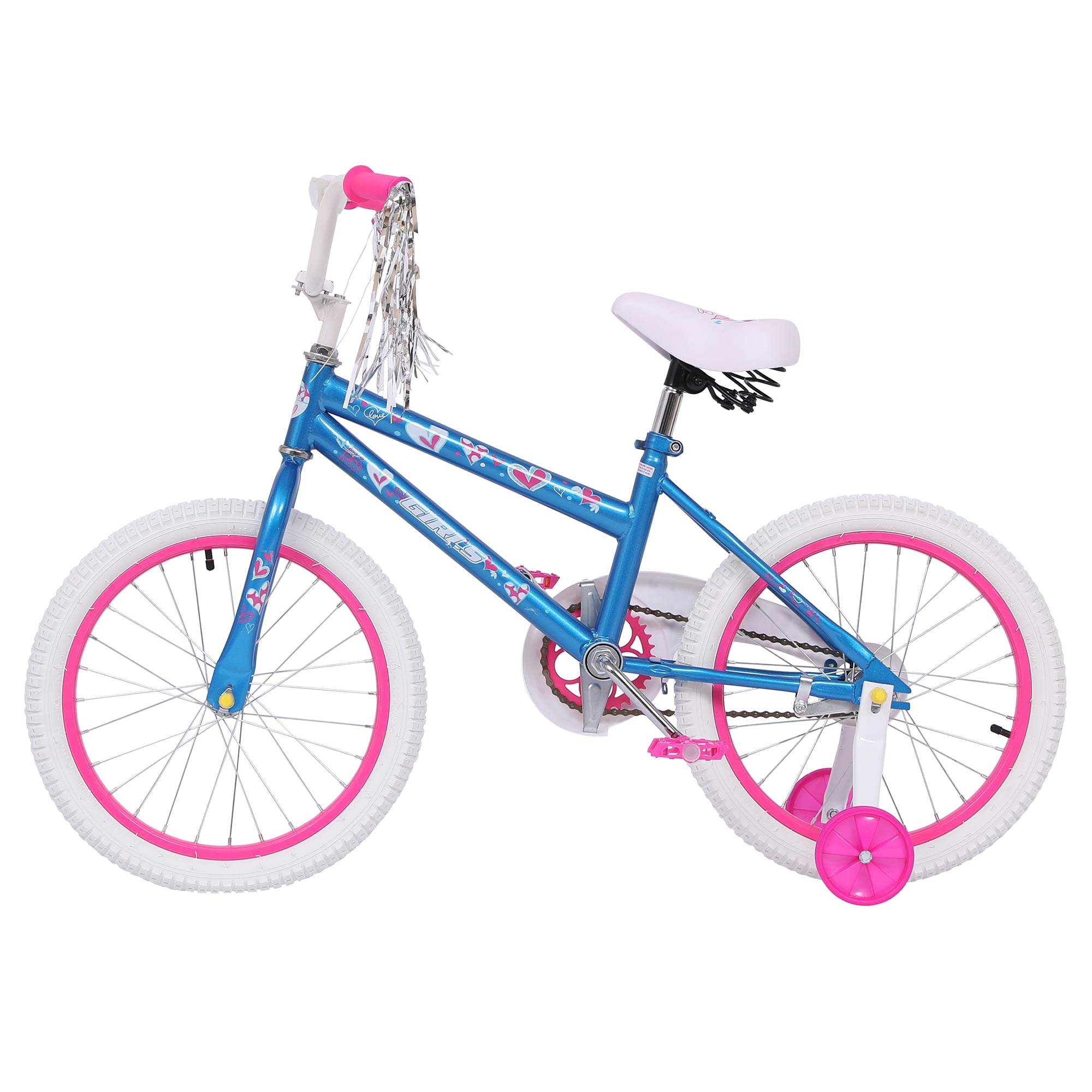 SUGIFT Kids Bike, 18" Wheels, Ages 4+, Training Wheels, Blue