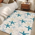 thumbnail image 4 of Ocean Blue Starfish Area Rugs 4'x6', Washable Small Throw Rugs for Office Bathroom, Summer Coastal Beach Vintage Indoor Outdoor Rug Non-Slip Low Pile Carpet Runner Reversible Floor Mats, 4 of 8