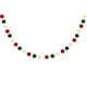 thumbnail image 2 of Corona de bolas de fieltro de lana hecha a mano | Guirnalda navideña de 2 m con 30 bolas rojas, blancas y verdes | Decoración navideña para chimenea, árbol y escalera, 2 of 5