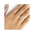 thumbnail image 3 of JewelersClub Stackable Diamond Rings for Women – 1/4 Carat White Diamond Ring Jewelry– Rose Gold Over Silver Stackable Bands for Women –– Stackable Ring Set by JewelersClub, 3 of 4