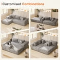thumbnail image 5 of Homall 108" Sectional Sofa Boneless Cloud Couch with L-Shape Chaise Modular Sofa Couch with Deep Seat No Assembly for Living Room,Studio,Apartment,Chenille Gray, 5 of 9