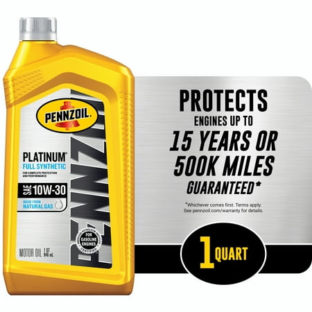 Pennzoil Platinum Full Synthetic 10W-30 Motor Oil, 1-Quart