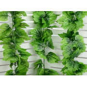 95 inches 12 Strands Fake Foliage Hanging Grape Leaves Garland Decoration Artificial Greenery Ivy Vine Plants for Home Decor Indoor Outdoors