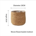 thumbnail image 2 of Seagrass Flower Pot - Woven Plant Pot - Decorative Plant Basket with Plastic Film Insert in Boho Style S, 2 of 5