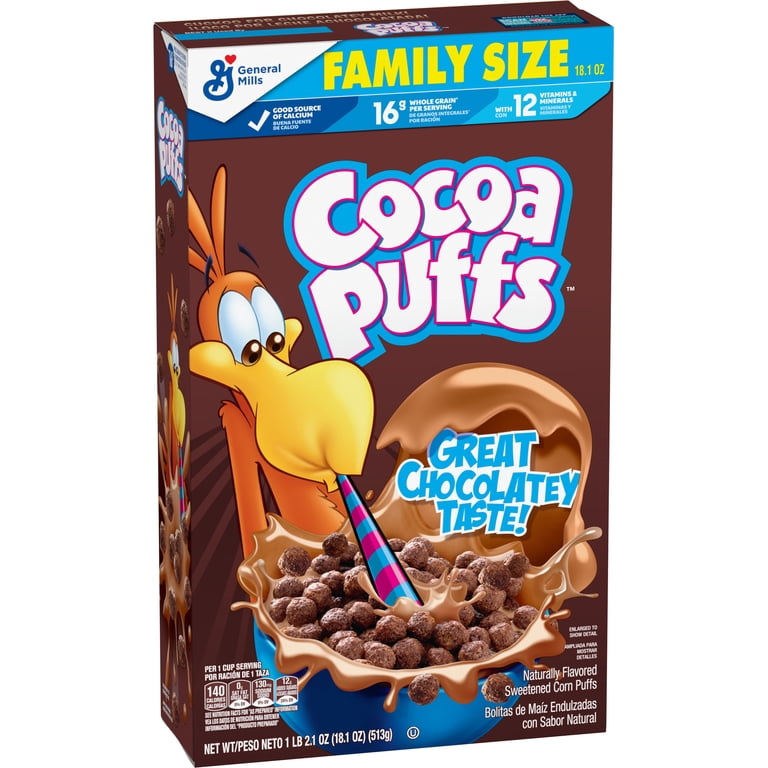 coco puff cigarette Cocoa Puffs, Chocolate Breakfast Cereal with Whole Grains, Family Size,  18.1 oz