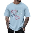 thumbnail image 1 of Ceisia Men's Summer Casual Printed Round/Crew Neck Short Gift Sleeve Shirt - Comfortable Daily Outdoor Wear, 1 of 5