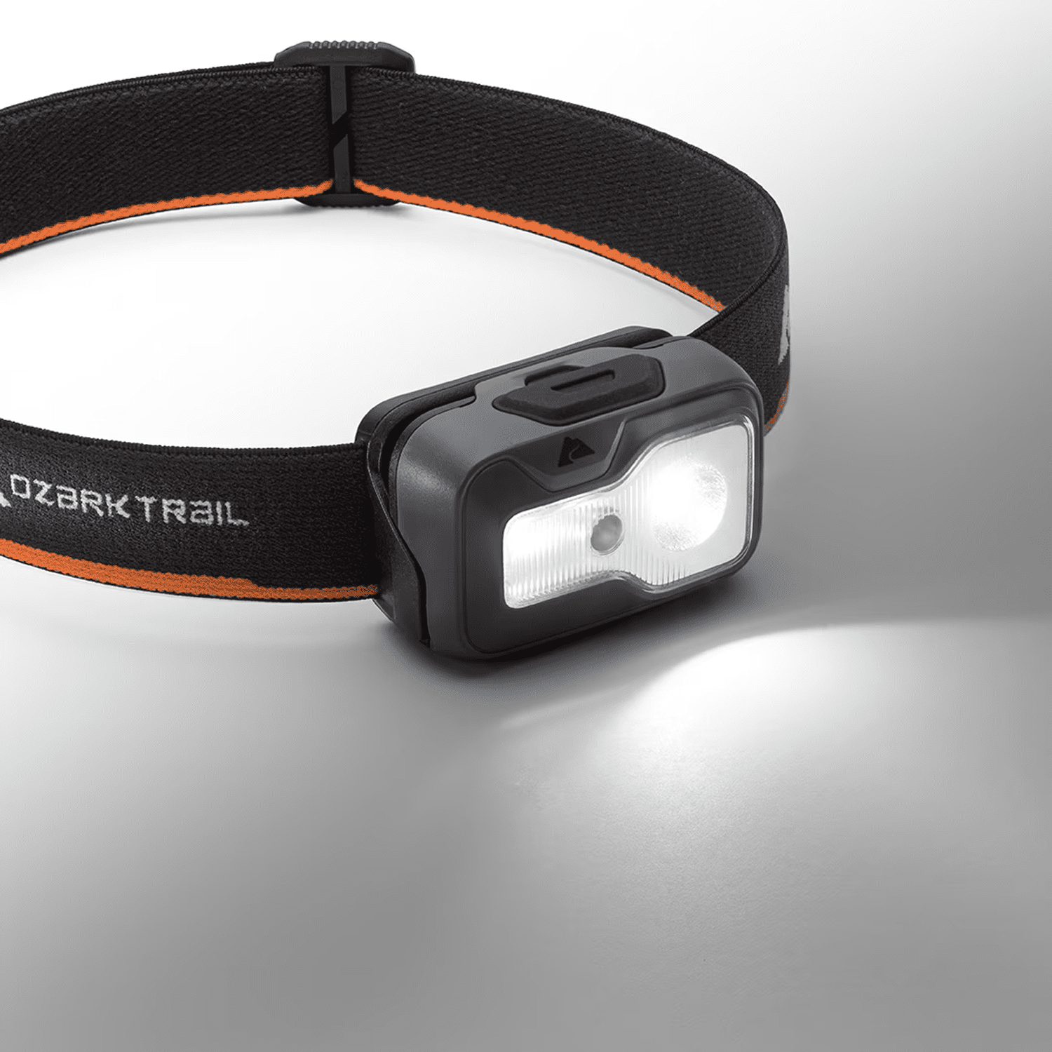 Ozark Trail 750 Lumen Led Headlamp – Multi-Color, Lightweight, Water Resistant, 5 Modes, 3 AAA Batteries Included – Gray/Orange