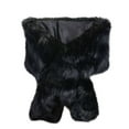 thumbnail image 2 of Gustave Women's Faux Fur Collar Shawl Wraps Cross Front Scarf Shrug Stole Winter Elegant Dress Cover Up Coat Shawls for Bridal Wedding Evening Party - Black, 2 of 8