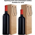 thumbnail image 4 of Paquete de 12 bolsas de vino, bolsas para botellas, bolsas de regalo Premium para vino, bolsas de lujo para botellas con asas de cuerda fuertes, 4 of 5