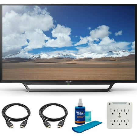 Sony KDL-32W600D 32-Inch Class HD TV with Built-in Wi-Fi Accessory Bundle includes Television, Screen Cleaning Kit, Power Strip with Dual USB Ports and 2 HDMI Cables