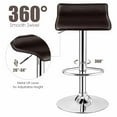 thumbnail image 5 of GVN Set of 2 Adjustable PU Leather Backless Bar Stools with Footrest for Pub Bistro Kitchen Dining, Coffee, 5 of 6