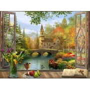 Vermont Christmas Company Autumn Church Frame - 550 Piece Jigsaw Puzzle