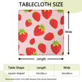 thumbnail image 2 of Red Strawberry Plants Fruit Pink Pattern Square Fitted Tablecloth with Elastic Edge,Square Table Cover,Washable Elastic Table Cover for Home Kitchen Party Decor 34"x34", 2 of 6