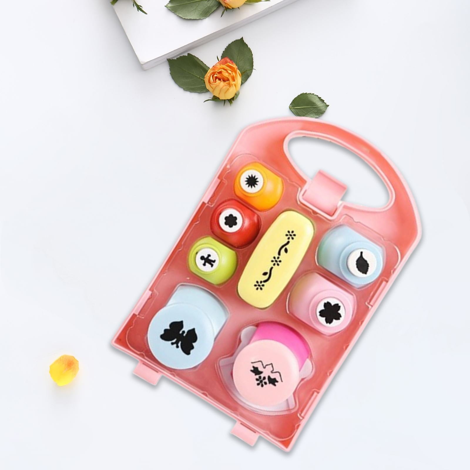RUIG Creative Children's DIY Punch Craft Kit Craft Punch Shapes Set Creative Children's Craft Punch Shapes Set Craft Paper Punch Leaves Butterfly Heart Flower Punch DIY Project