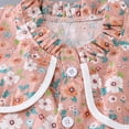 thumbnail image 6 of Zwiiyzr 2025 Girl 2Pcs Clothes Spring Summer Outfits Flower Print Casual Doll Collared Short Sleeve Shirts And Jeans Sets for Toddler Pink, 6 of 9