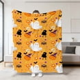 thumbnail image 6 of LEFXSMR Halloween Blanket Cute Ghost Decor Fleece Fall Throw Blanket for Couch Orange Halloween Decoration for Home Holiday Sofa Bed, 70.86x78.74", 6 of 9
