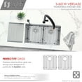 thumbnail image 3 of Stylish Undermount 32" Stainless Steel Double Bowl Kitchen Sink with 7 Accessories S-601W, 3 of 16