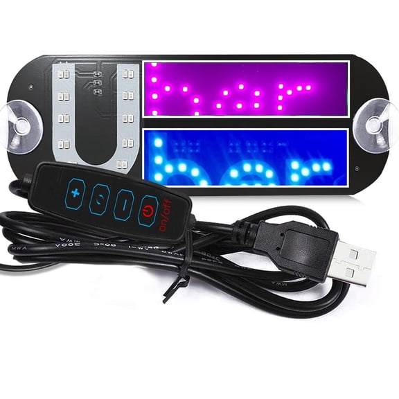 Adjusted Led Light Signs for Car Windshield, Taxi Sign Light Glow LED Sign with Suction Cups & Universal USB-Plug, Light Board Sign Car Accessories Suitable for All Cars (Blue/Pink)