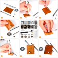 thumbnail image 4 of 87pcs Leather Snaps Fasteners Kit 15mm Metal Button Snaps Press Studs with 4 Installation Tools 1 Hammer 2 Color Silver Bronze Screw Snaps for Jackets Bracelets DIY Leather Craft Project, 4 of 8