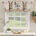 thumbnail image 2 of 2 Pack Valances for Window, Easter Short Curtains for Kitchen Bedroom Living Room, Spring Rabbit Eggs Roses Colorful Flags Leaves Rod Pocket Small Window Treatment Valance Drapes 54 x 18 Inch, 2 of 8