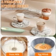 thumbnail image 5 of QOPR Handheld Electric Milk Frother, Rechargeable Frother Handheld with 2 Whisk Attachments, Matcha Whisk and Drink Mixer for Coffee, Latte, Cappuccino,Green, 5 of 9