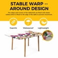 thumbnail image 4 of Easter Bunny Table Cloths for 4 Foot Rectangle Tables, Spring Colorful Daisy Flowers Rabbit Rustic Patio Waterproof Elastic Fitted Tablecloths, Washable Rectangular Table Cover for Camping, 4 of 8