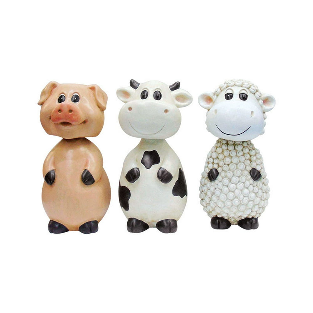 Farm Animal Bobble Heads Pack of 3
