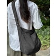 thumbnail image 2 of Bolso bandolera Hobo de lona NATINSA negro, 2 of 6