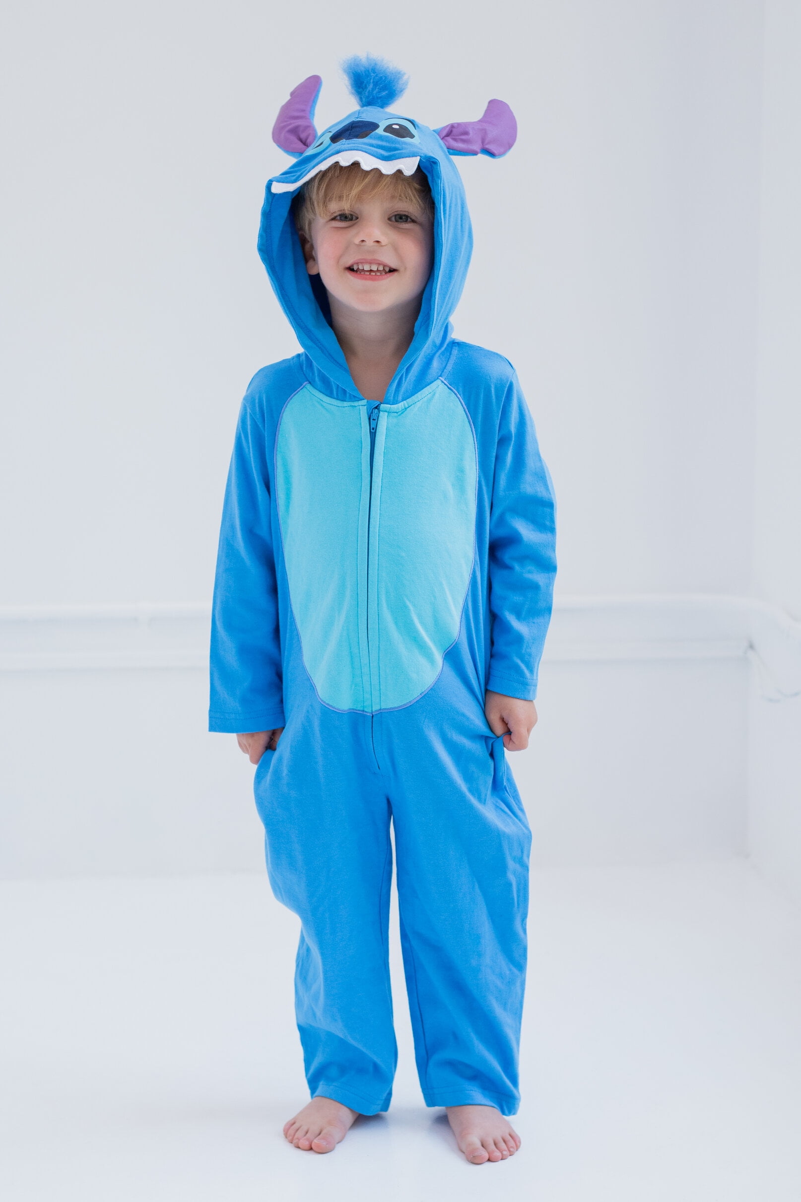 Disney Lilo & Stitch Infant Baby Boys Zip Up Coverall Blue 18 Months
